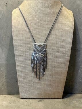 Stella and Dot Vintage Chiara Bohemian Fringe Pendant Necklace
